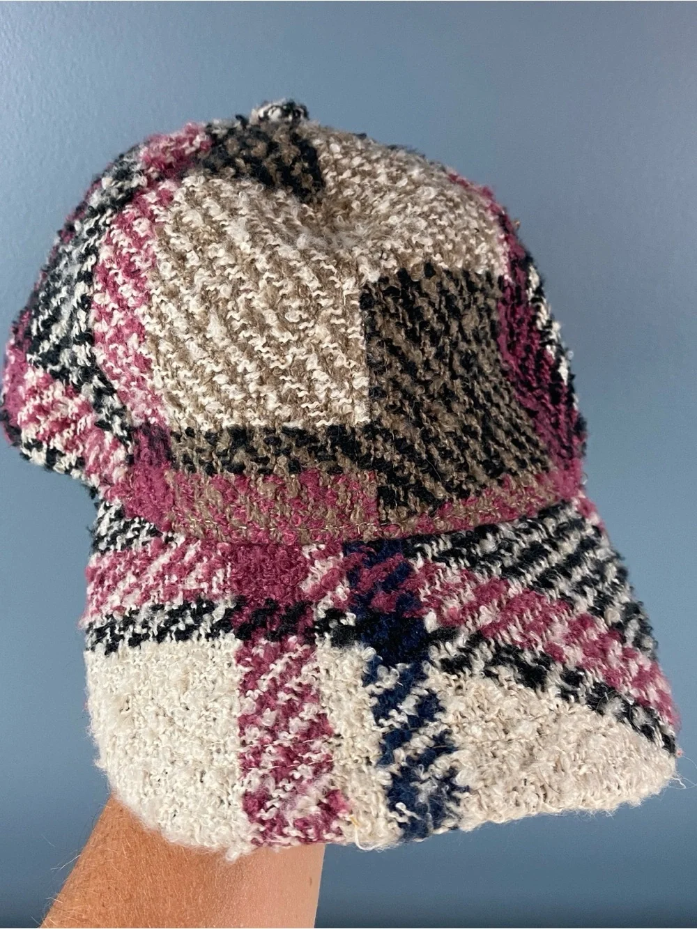 David And Young Plaid Tweed Flannel Hat Cap Adjustable Women’s